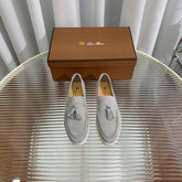 LP SUMMER WALK TASSELS LOAFERS LIGHT GRAY SUEDE