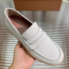 LP RETRO SUMMER WALK LOAFERS WHITE SUEDE
