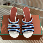 LP SPRIGHTLY CHARMS MID-SANDAL SKY CALFSKIN