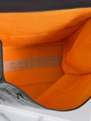 SAINT LÉGER BACKPACK 35 IN BLACK GOYARDINE CANVAS AND CALFSKIN WITH CARTOON PATCH