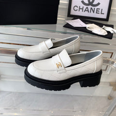 MOCCASINS white CALFSKIN