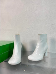 ATOMIC ANKLE BOOT IN WHITE CALFSKIN 75 MM