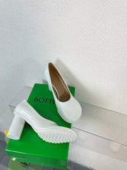 ATOMIC HIGH PUMP 9 CM IN WHITE CALFSKIN