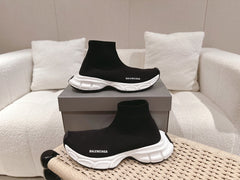 BALENCIAGA 25S SPEED TRAINER SNEAKERS 55 MM IN BLACK KNIT STYLE 5