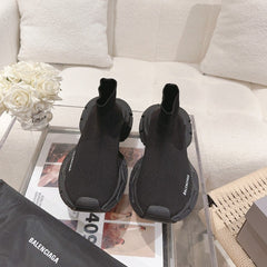 BALENCIAGA 25S SPEED TRAINER SNEAKERS 55 MM IN BLACK KNIT STYLE 2
