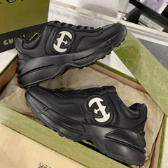 GG Rhyton Trainer Leather Black