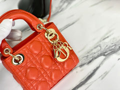 MICRO LADY 12 BAG IN SCARLET RED LAMBSKIN