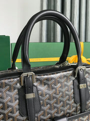 AMBASSADE DOCUMENT CASE 35 IN BLACK GOYARDINE CANVAS