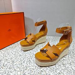 ELDA ESPADRILLE 80 AMBER CALFSKIN