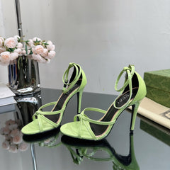 GG 105 STRAPPY SANDAL LIGHT GREEN LAMBSKIN