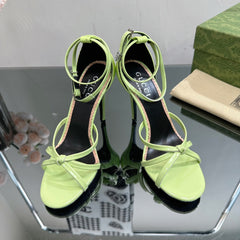 GG 105 STRAPPY SANDAL LIGHT GREEN LAMBSKIN