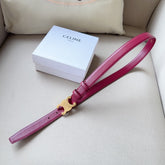 Medium Triomphe Belt 25mm Wine Calfskin Ghw