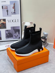 H FUN CLASSIC SNEAKER STYLISH BLACK FABRIC