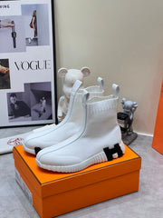 H FUN CLASSIC SNEAKER STYLISH WHITE FABRIC