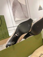 ANKLE BOOTS IN BEIGE MESH AND SHEEPSKIN WITH GG CRYSTALS