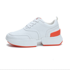 GIGA SNEAKER IN WHITE STITCHED MESH AND CALFSKIN