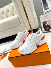 GIGA SNEAKER IN WHITE STITCHED MESH AND CALFSKIN