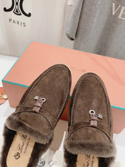 LP CHARMS WALK BABOUCHE LOAFERS BROWN FLEECE