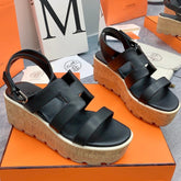 HAVANE 30 SANDAL IN BLACK CALFSKIN