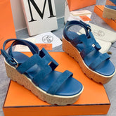 HAVANE 30 SANDAL IN CLASSIC BLUE SUEDE