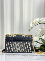 MONTAIGNE 25 BAG IN BLUE OBLIQUE JACQUARD