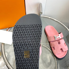 Chypre Sandal Pink Suede
