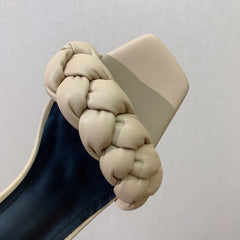 BALMAIN 25S ANKLE STRAP HIGH HEEL 95MM IN BEIGE GRAY CALFSKIN