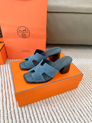 HELIA 60 SANDAL IN STONE BLUE SUEDE