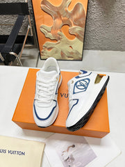 LV WOMEN SNEAKER IN WHITE MIX BLUE CALFSKIN
