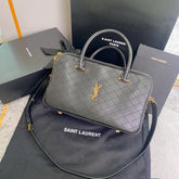 TRAVEL BAG 31 IN KHAKI GREEN LAMBSKIN GOLD HARDWARE