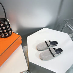 Lena Mule Gray Denim