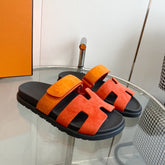 Chypre Sandal Suede Red Chapas / Orange