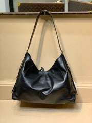 CARRYALL DARK 39 IN BLACK LAMBSKIN BROWN MONOGRAM TAG