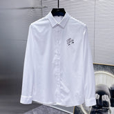 LV BASIC LONG-SLEEVED SHIRT WHITE COTTON 238818