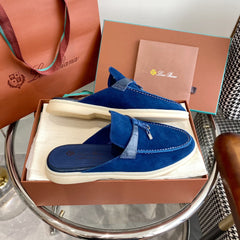 LP CHARMS WALK BABOUCHE LOAFERS NAVY SUEDE