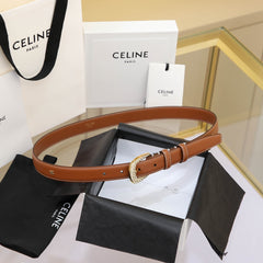 CL MEDIUM 25 MM MARCO BELT WITH STRASS IN BRONZE BROWN CALFSKIN GOLD HARDWARE