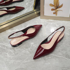 GG Signoria Ballet Flat red wine