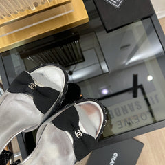 high slingbacks light gray lambskin