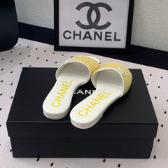 MULES yellow LAMBSKIN