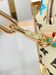 MINI SOFT TRUNK 18 IN VANILLA MONOGRAM CRAGGY CANVAS GOLD CHAIN