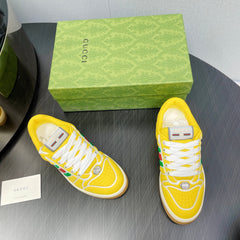 GG Screener With Web Neoprene Low Top Sneakers Yellow