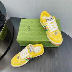 GG Screener With Web Neoprene Low Top Sneakers Yellow