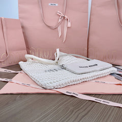 IVY TOTE BAG 40 IN WHITE MESH