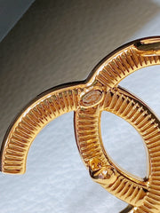 CC BELT 30MM IN WHITE SMOOTH CALFSKIN GOLD MIX WHITE HARDWARE