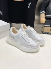 NAMA SNEAKER 5 CM IN WHITE CALFSKIN