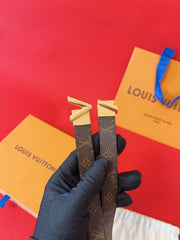 LV GO-14 20MM BELT IN BROWN MONOGRAM CALFSKIN GOLD HARDWARE