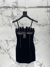 YSL 25S VELVET RHINESTONE DRESS STYLE 179