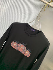 LONG-SLEEVE T-SHIRT BLACK COTTON 239578