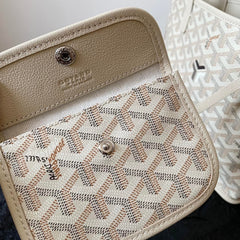 ANJOU MINI BAG 20 IN BEIGE GOYARDINE CANVAS AND CALFSKIN