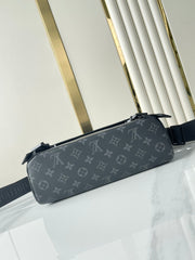 MESSENGER VOYAGER PM 33 IN GUN METAL MONOGRAM ECLIPSE CANVAS